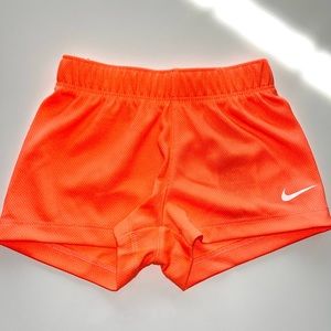 NEW Neon orange Nike shorts, 18M